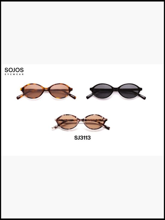 Handmade Acetate Polarized Oval Sunglasses Retro Y2K Lightweight Vintage 90s